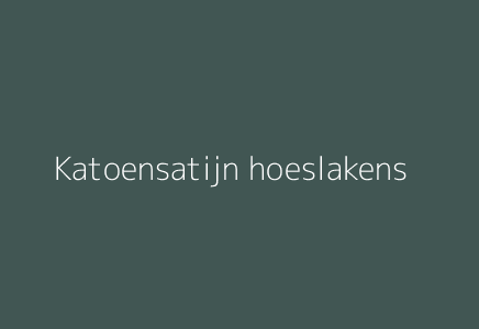 Katoensatijn hoeslakens